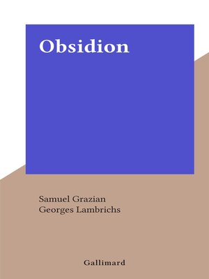 cover image of Obsidion